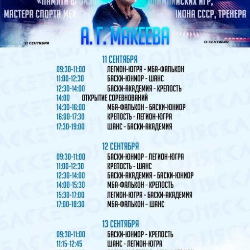 Турнир по баскетболу на колясках памяти Андрея Гениевича Макеева